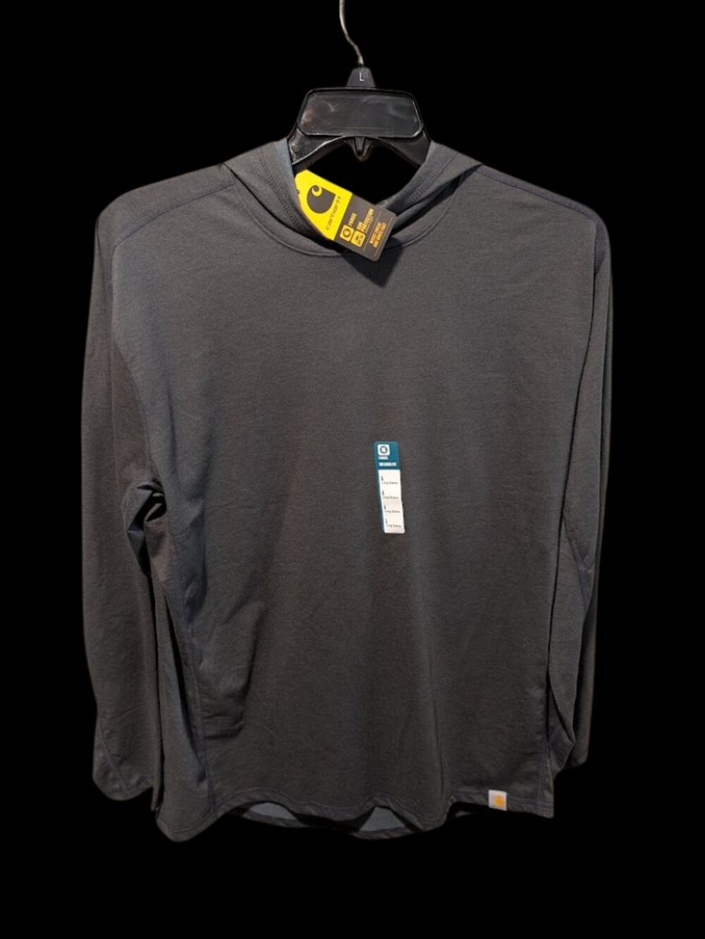 Carhartt Force Relaxed Fit Logo Hoodie Carbon Heather Long Sleeve Men's
